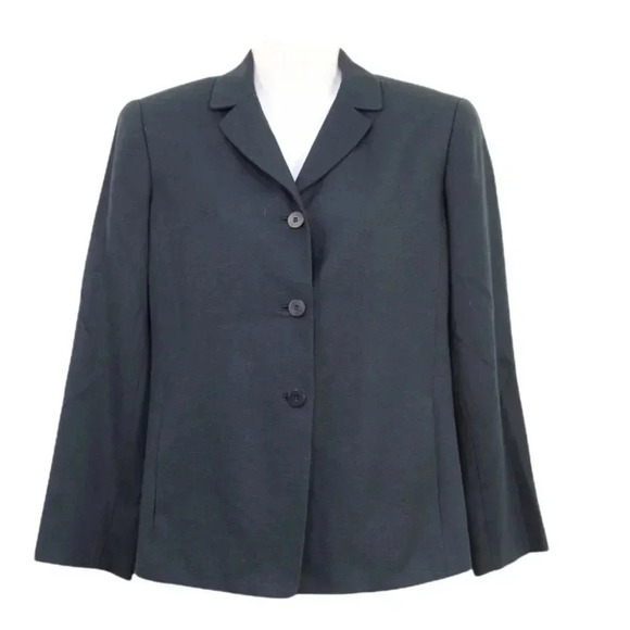 Doncaster navy silk lined blazer size 10 petite - Picture 9 of 14